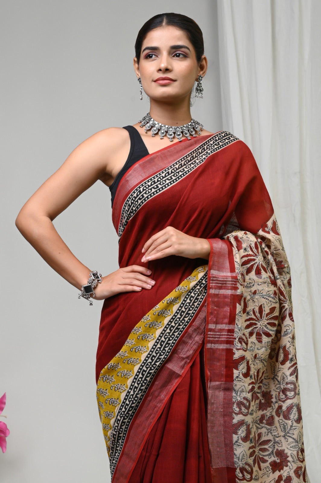 Perfect for festive occasions, casual gatherings, or elegant everyday wear, this saree reflects the beauty of traditional craftsmanship with a modern touch.