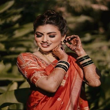 Chandrama Kalanjali silk Paithani all over Butti Rich Pallu with Running Blouse.