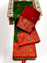 Load image into Gallery viewer, Kanjeevaram Paithani with Tassle Gonda Work All Over Butti &amp; Brocade Blouse