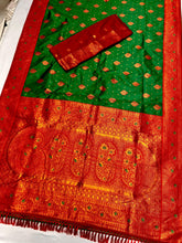 Load image into Gallery viewer, Kanjeevaram Paithani with Tassle Gonda Work All Over Butti &amp; Brocade Blouse