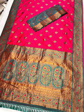 Load image into Gallery viewer, Kanjeevaram Paithani with Tassle Gonda Work All Over Butti &amp; Brocade Blouse Green, Pink