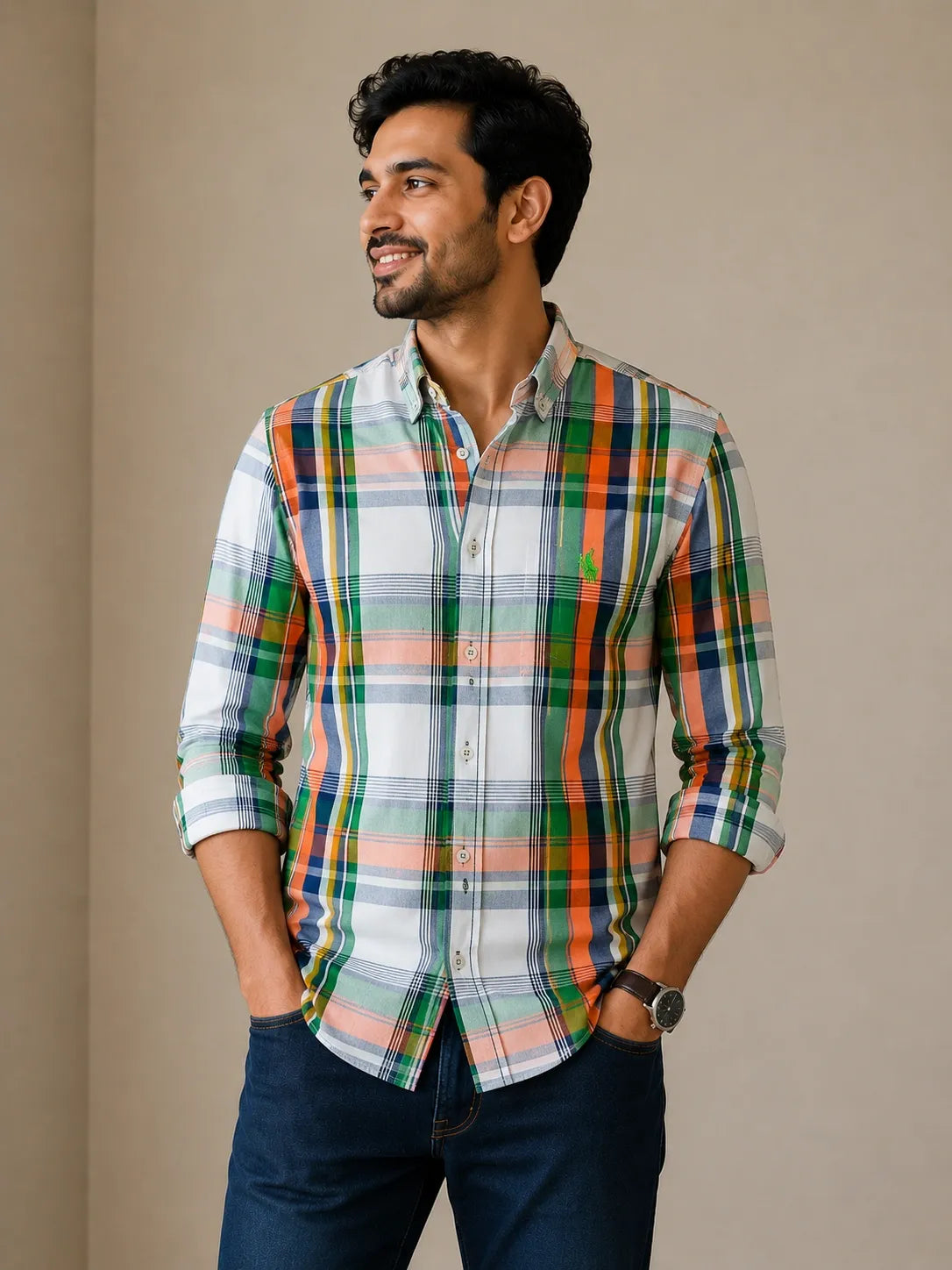 Perfect blend of comfort and sharp style. Ideal for office wear, casual outings, and daily premium use. Trendy Hard Collar Check Shirts – Premium quality cotton shirts with vibrant checks for a classy modern look.