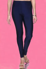 Load image into Gallery viewer, Fabulous Navy Blue Lycra Solid Leggings For Women