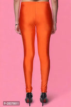 Load image into Gallery viewer, Fabulous Orange Lycra Solid Leggings For Women