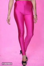 Load image into Gallery viewer, Fabulous Pink Lycra Solid Leggings For Women