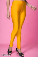 Load image into Gallery viewer, Fabulous Yellow Lycra Solid Leggings For Women