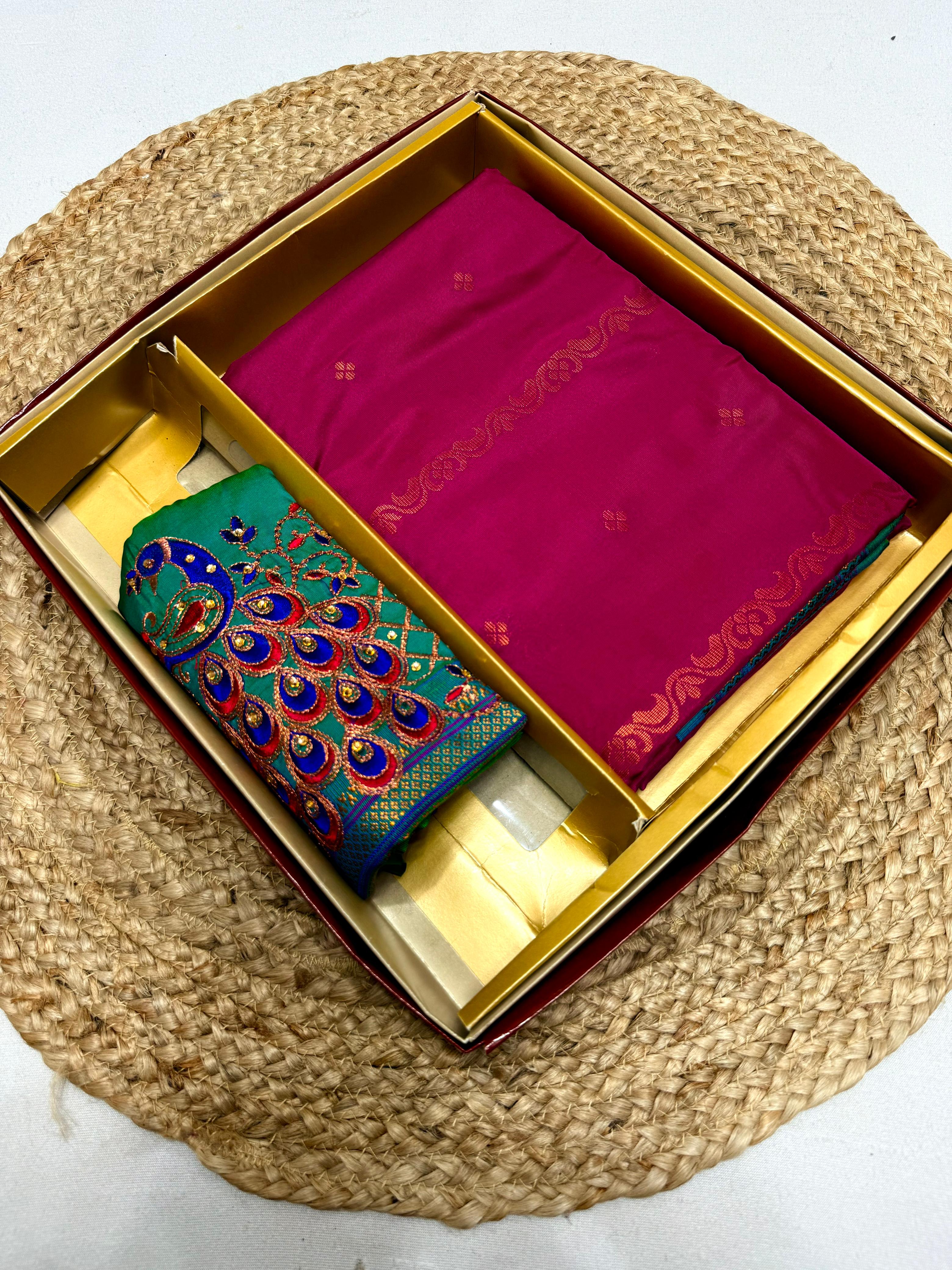 New Unique Design – Pure Shreya Kadiyal Paithani Saree with Aariwork Blouse