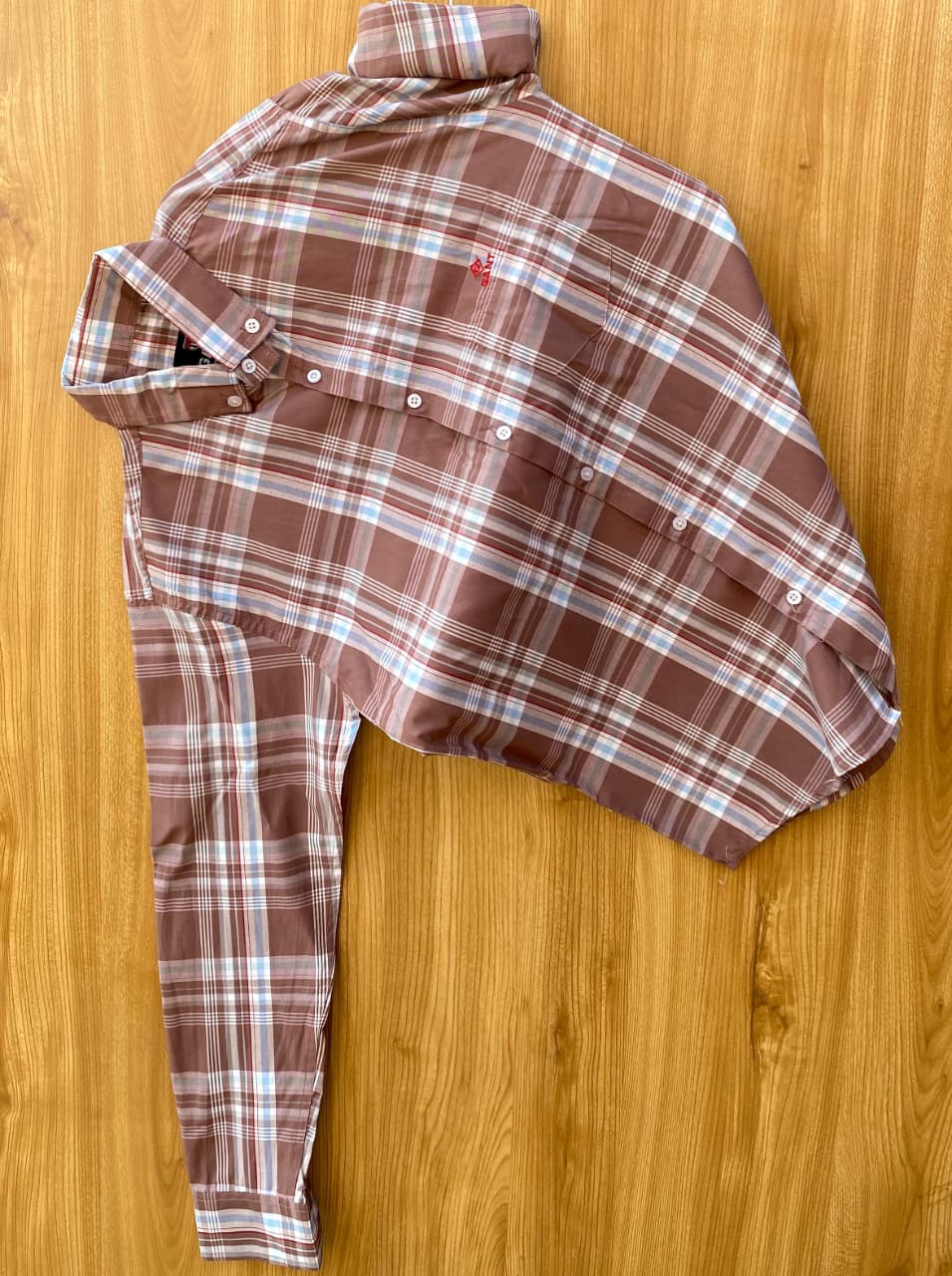 Down Button Full Sleeve Paper Cotton Shirt for Men-Imported Fabric GANT