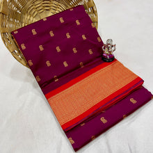 Load image into Gallery viewer, Devika Kadiyal Paithani Saree in Soft Tana Silk with a contrast blouse piece