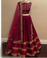 Load image into Gallery viewer, Elegant Patiyala Semi Stitched lehenga choli timeless beauty.