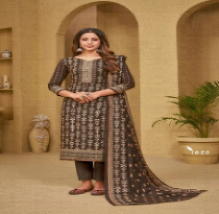 Premier Pure Pashmina Dyed Kurti, Bottom Pant & Dupatta Set for Women