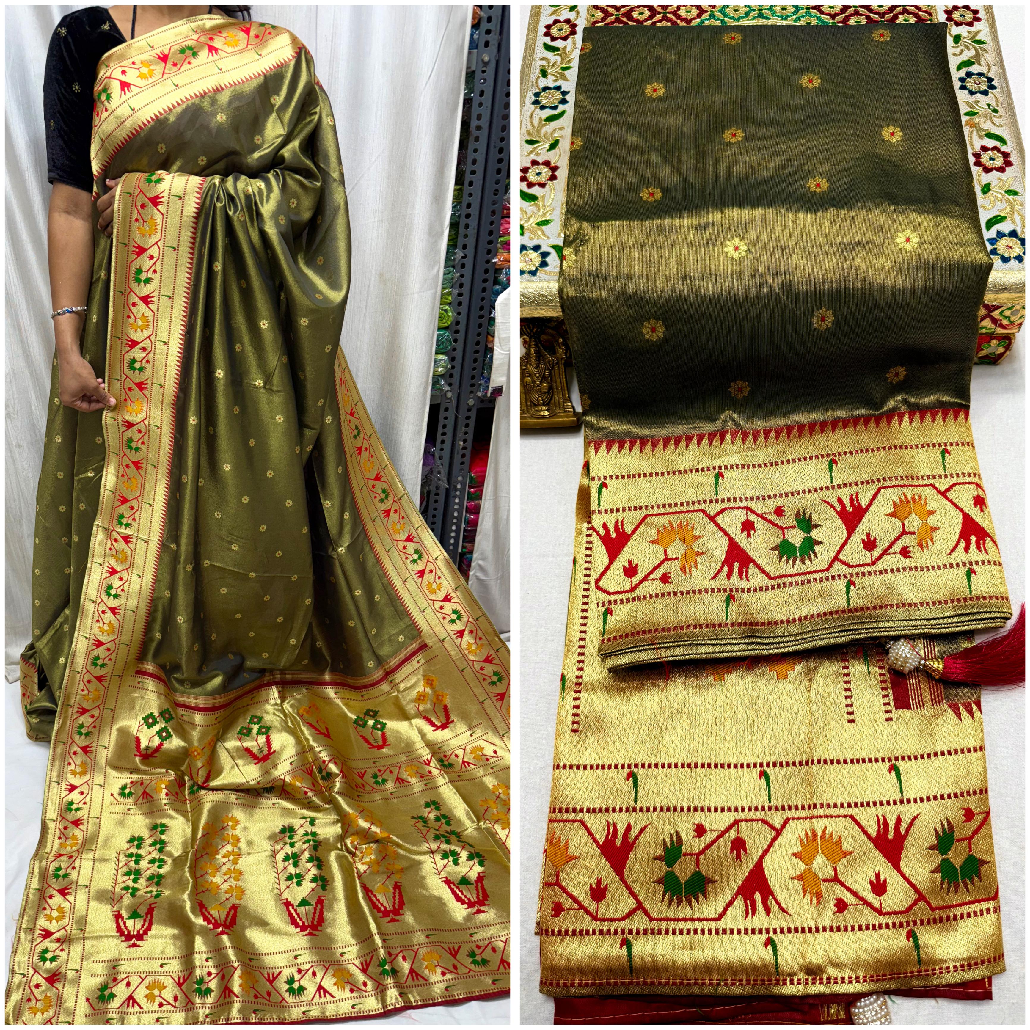 Experience the timeless charm of Paithani with a modern touch — perfect for festive and traditional occasions.