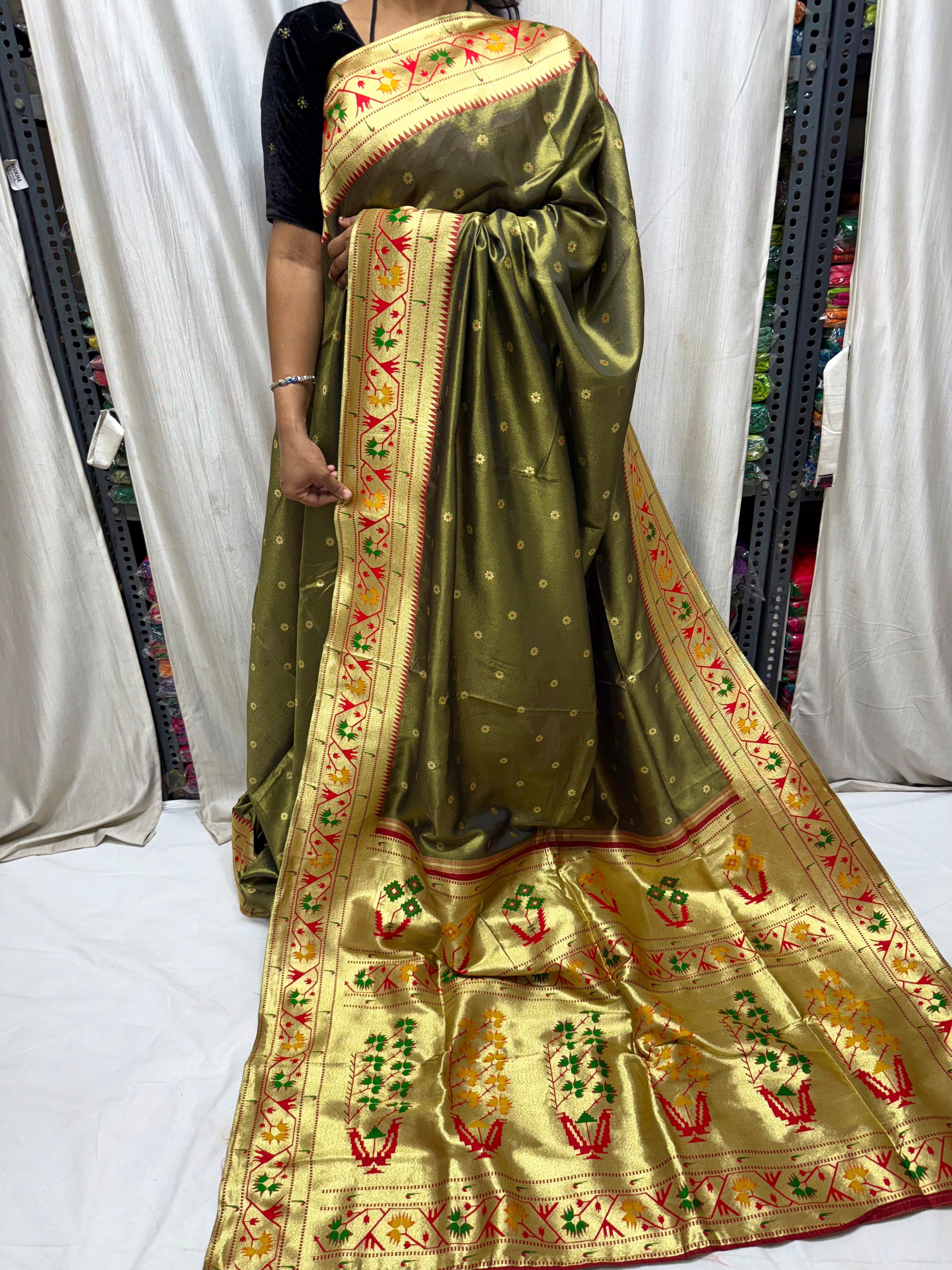 Experience the timeless charm of Paithani with a modern touch — perfect for festive and traditional occasions.