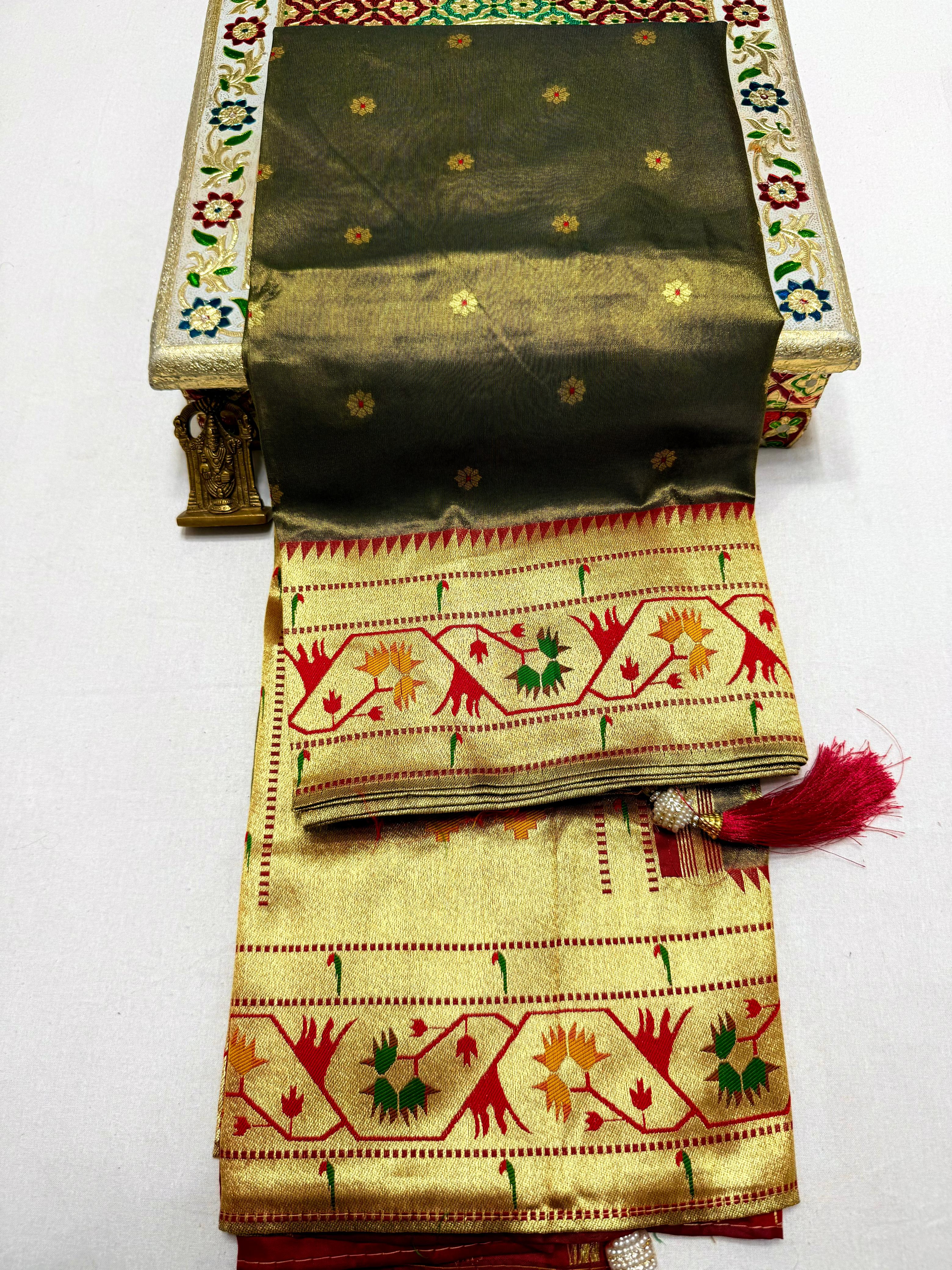 Experience the timeless charm of Paithani with a modern touch — perfect for festive and traditional occasions.