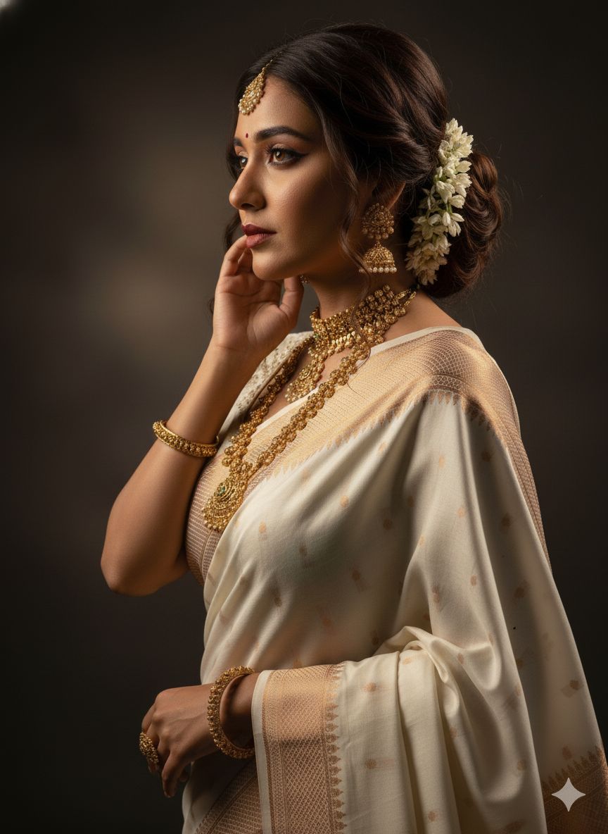 Traditional Tana Silk Kalanjali Paithani with rich Maharani pallu, crafted in premium pure soft silk. Featuring all-over Karnfuli butti, classic traditional border, and running blouse piece. A viral trending Paithani saree perfect for weddings, festivals, and special occasions.