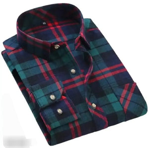 Trendy Men Cotton Blend Checks Shirt with long sleeves