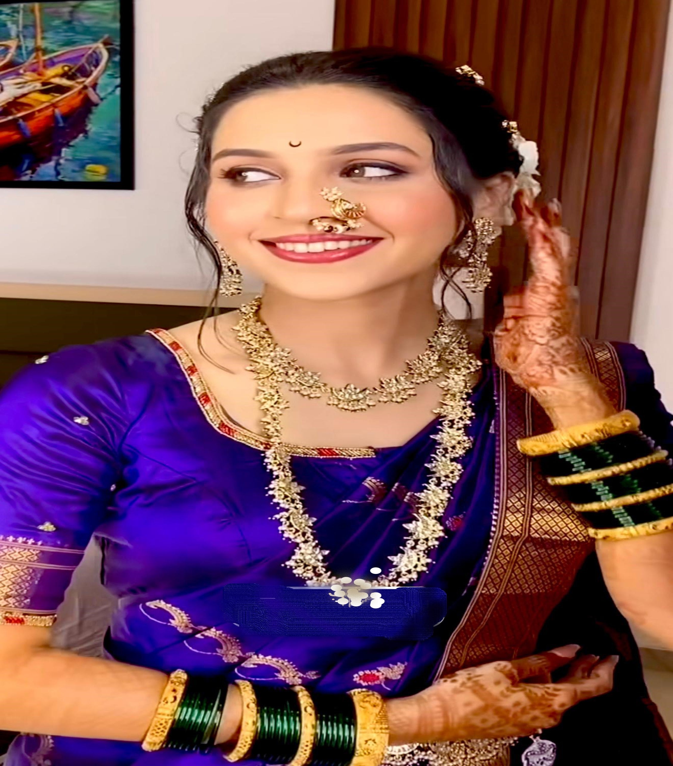 Most Trending-Demanding Color Nathani Kalanjali Paithani Silk Saree All Over Buttis ,Hand Work Embroidery Blouse &amp; Maharani Pallu