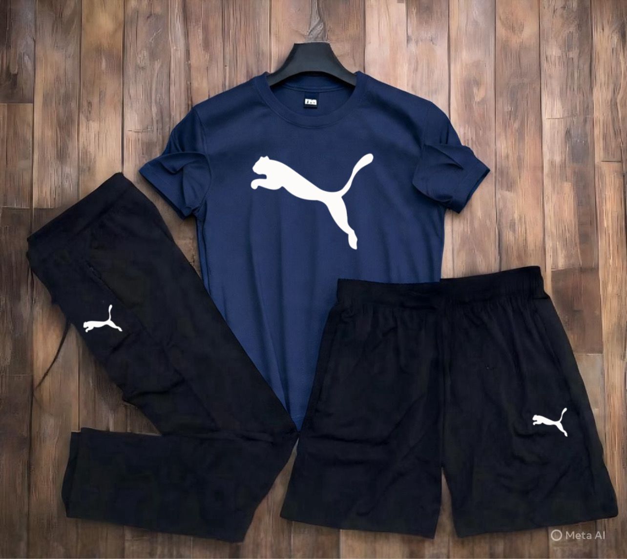 Upgrade your wardrobe with this stylish Puma 3-Pcs Set, featuring a premium Dryfit Lycra 190 GSM fabric designed for ultimate comfort, flexibility, and durability. This activewear combo includes a T-shirt, Lower, and Shorts, making it the perfect choice for gym workouts, sports, running, training, or casual wear.