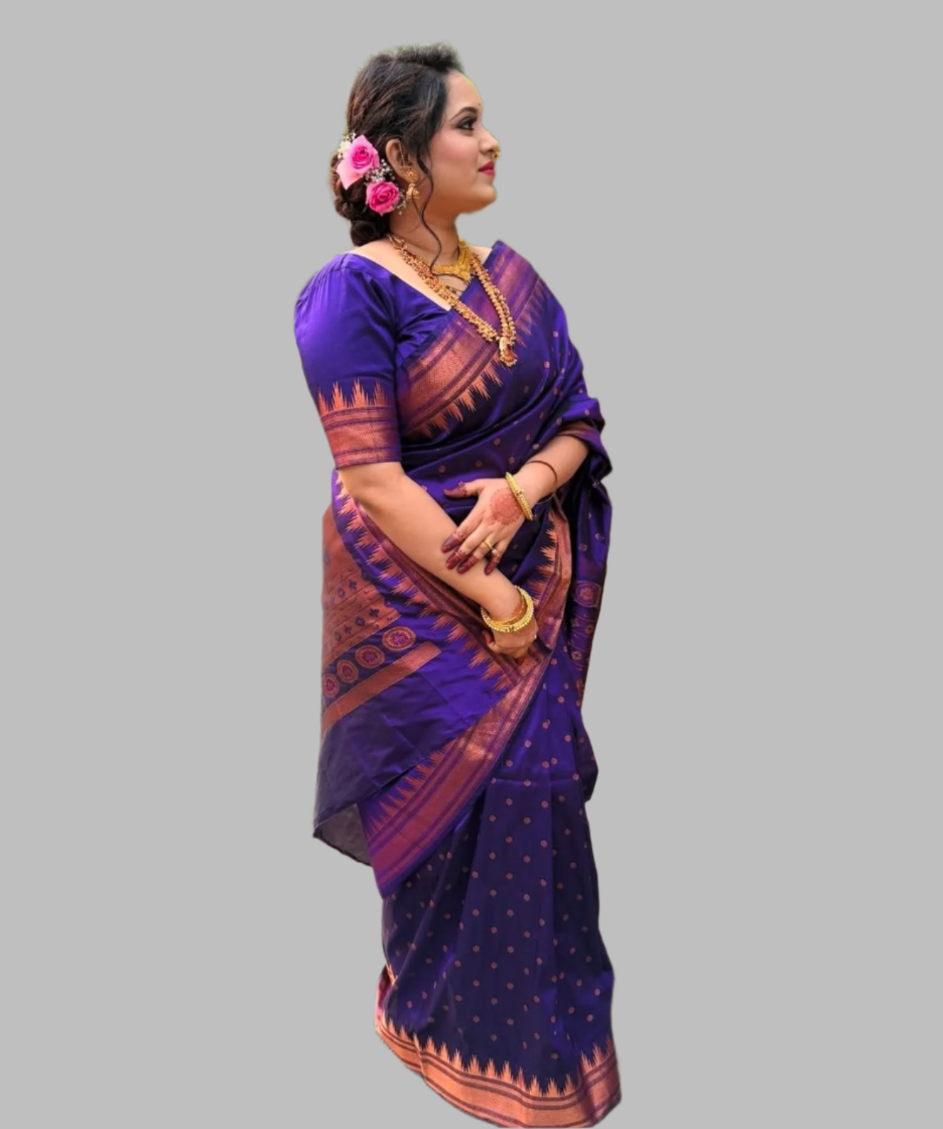 Women's Unique Kalanjali Maharani Paithani in Silk All Over Butti Rich Pallu with Running Blouse

Feauters:

Type: Pure Kalanjali Maharani Paithani
Fabrics: Pure Shiny Soft Silk
Butti: All Over Buttis on Saree
Pallu :&nbsp;4*4 Rich Maharani Pallu
Blouse : Running Blouse Piece
Origin from : India - Maharashtra
Quality : Premium