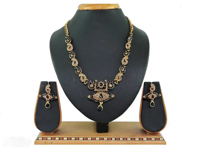 Elavate your Jewellery collection with Trendy Alloy Necklace Set for women and girls.   Color: Green , Blue, Black  Material:  Alloy Type: Necklace Size: Free  Upgrade your jewelry collection with our A1 Trendy Alloy Necklace Set. This stylish set is perfect for both women and girls, adding a touch of trendiness to any outfit. Made from high-quality alloy, it is durable and long-lasting. Elevate your style with this must-have accessory.