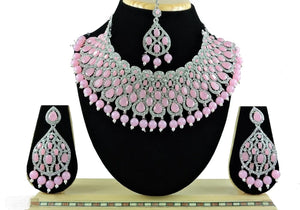 A1 Trendy Alloy jewelry Necklace Set for women and girls 3