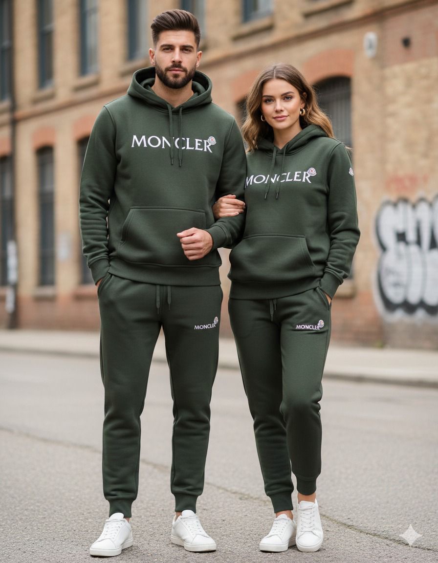 Stay warm in style with this Moncler Premium 400 GSM Fleece Hoodie + Lower Tracksuit, designed for couples. Super-soft fleece, zip-pocket lowers, and a cozy winter-perfect fit — available in sizes from XXS to 5XL.