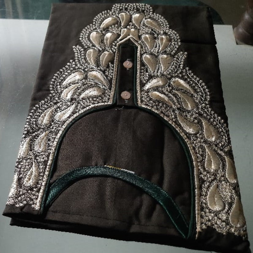 Nighty in PV Cotton Free Size= Bust48", Len-55" Superb white embrodered night long  gown