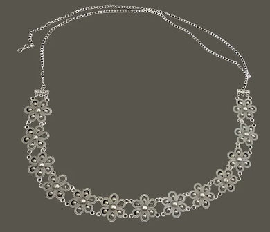 Oxidised Kamarband-Body Chian in Silver Color for women.

Details:

Color: Silver gives the classy looks
Size:40 Inches adjuatable is classic choice
Material: Brass with Silver plating give cristal looks
Type: Body Chain and famous Kamarband in India
Adjustable: Yes , So never problem, any can wear
Suitable to : It's adjustable so never problem for any women or even kids of 10-15 year 
Useful: Can be use at any Occassion or Gift to your loved once
