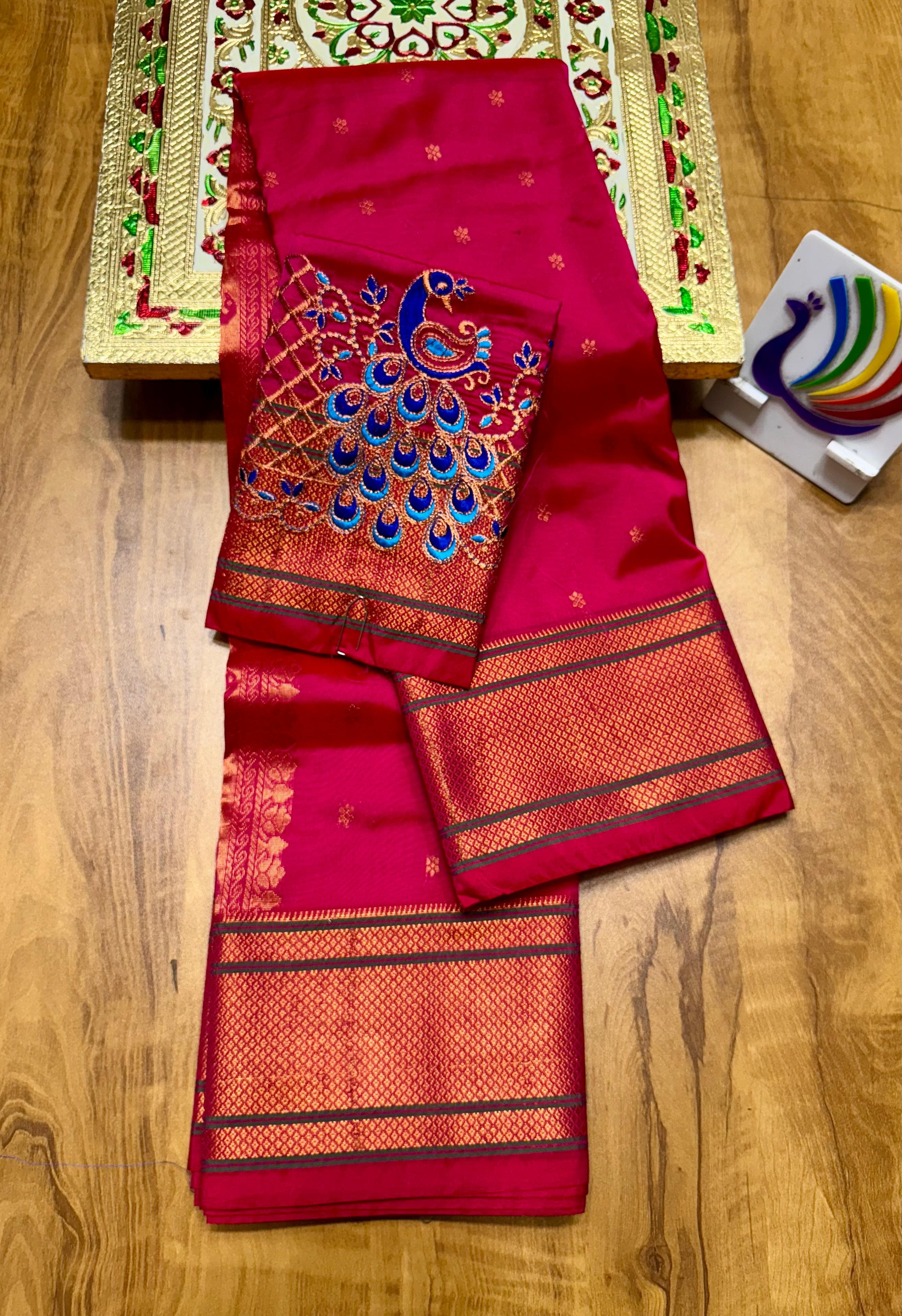New Launch – Kalanjali Bindiya Paithani Saree with Lakshmi Embroidery Blouse