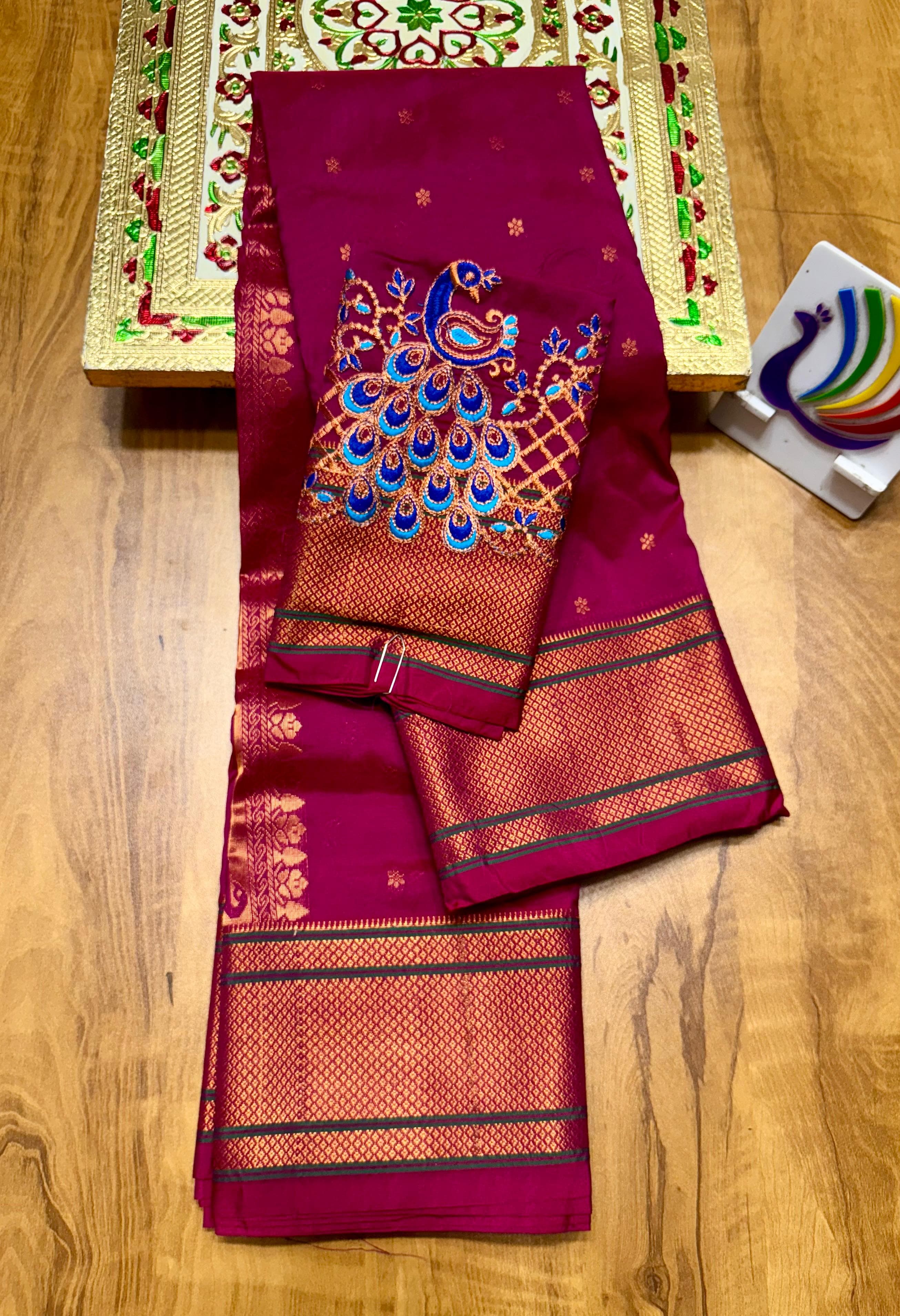 New Launch – Kalanjali Bindiya Paithani Saree with Lakshmi Embroidery Blouse