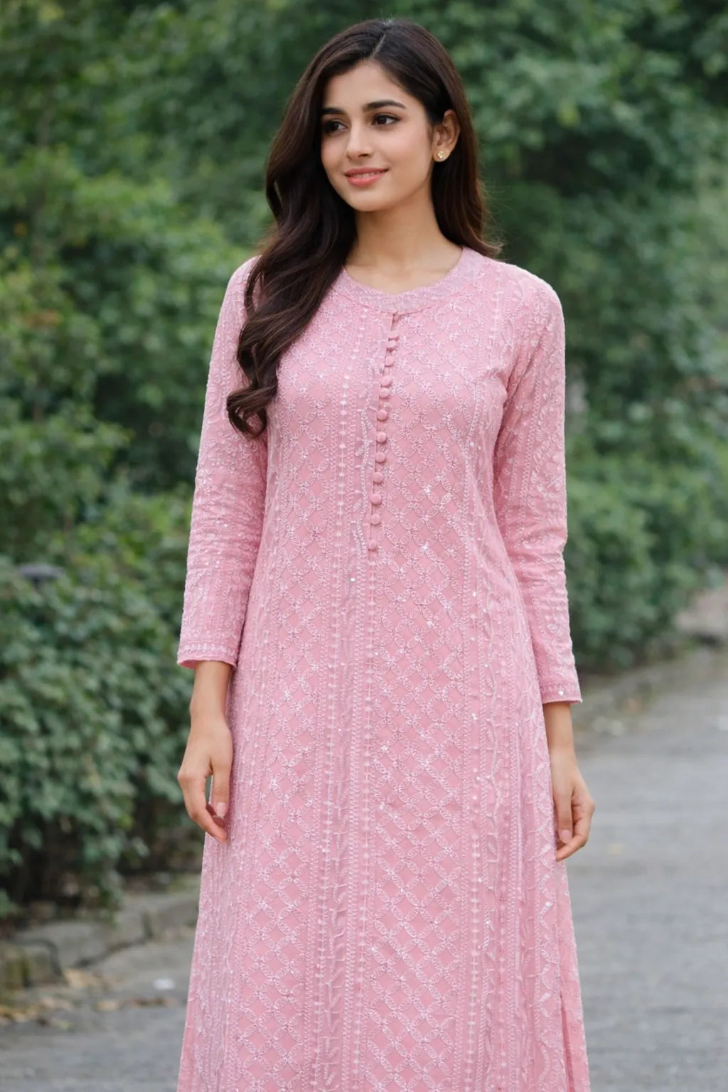 Chikankari kurta for women, white chikankari kurti, chikankari long kurta, embroidered chikankari gown, anarkali chikankari kurti, festival kurta for women, party wear kurti.