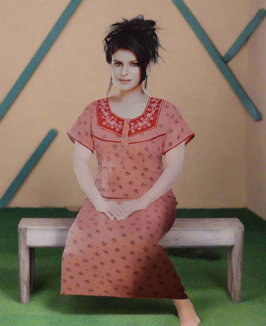 Alphine kinja touch Night wear with Pocket Nighty. Experience ultimate comfort and convenience with our Alphine kinja touch Night wear Nighty. Made with soft and breathable fabric Alphine, this Nighty features a practical pocket for your essentials. Get a good night's sleep in style with our Alphine kinja touch Night wear.