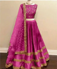 Load image into Gallery viewer, Elegant Patiyala Semi Stitched lehenga choli timeless beauty.