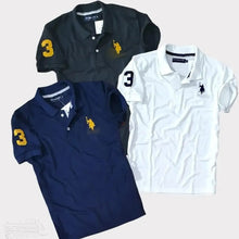 Load image into Gallery viewer, Stunning Matty Cotton Self Pattern Polos TShirt For Men- 3 Pieces