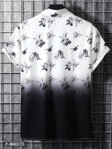 Classic Polyester Spandex Printed Casual Shirts for Men