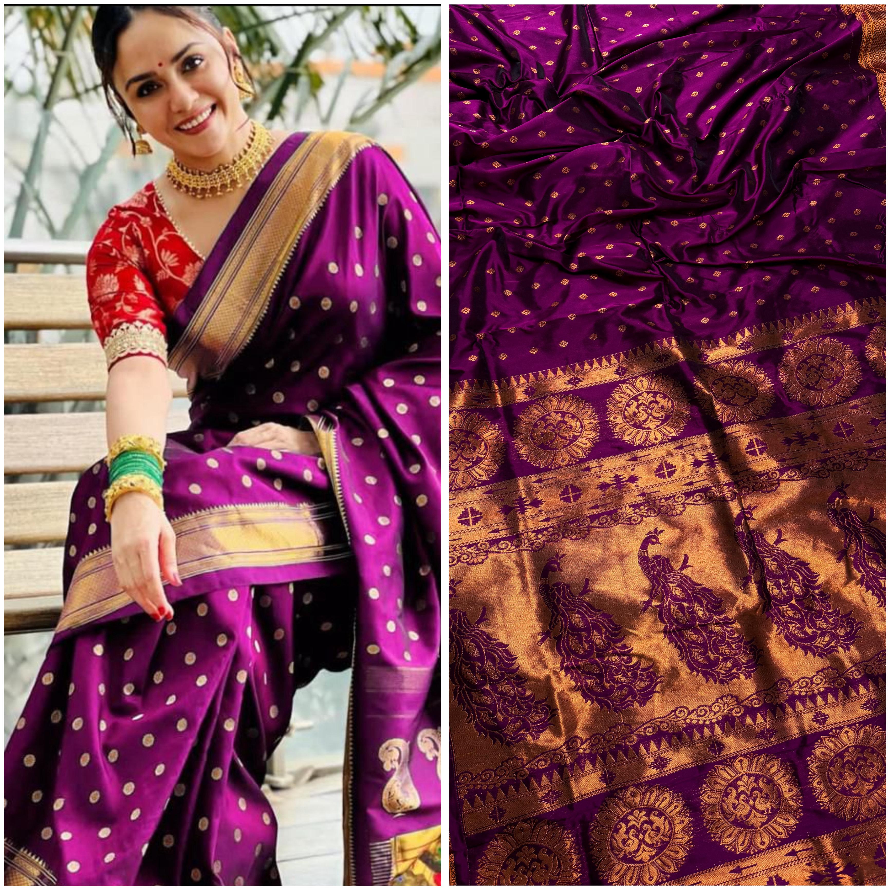 Beautifully crafted Paithani saree with traditional Kalanjali design and fine detailing
Origin: Handmade in Maharashtra, India