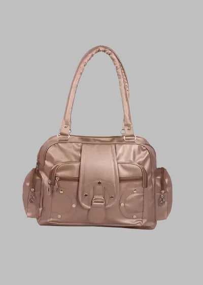 Women Regular Size PU Hand-held Bag

Color: Copper
Type: Regular Size
Style: Solid
Design Type: Handheld Bag
Material: PU
Length: 15.2 (in inches)
Width: 4.3 (in inches)
Height: 14.1 (in inches)

Trendy and casual Handbag is designed for fashionable woman out there. The Handbag has one top side zipped with compartments &amp; small pockets. A well spacious bag with a structured look is a definitive must have for the women of substance. The Handbag is perfect for evening as well as casual outings. These bags 