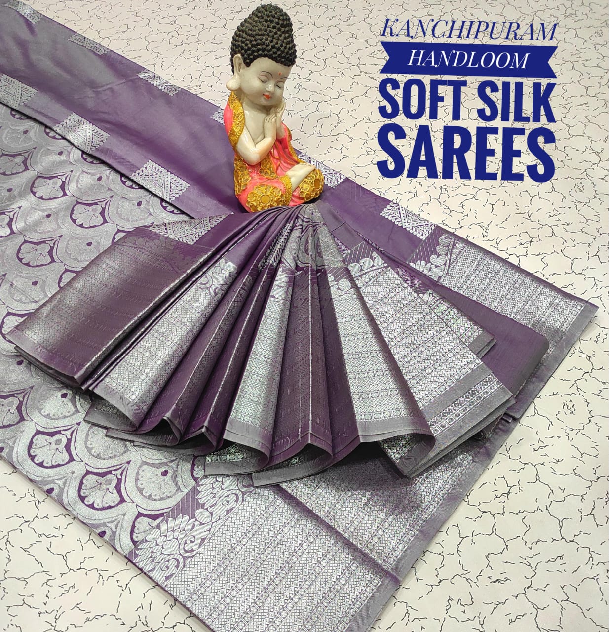 Premium Soft Silk Kanchipuram Saree with Copper Zari Handloom