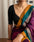 Narayanpeth Drapes Rani Border Mercerised Cotton Saree with Stripe and Running Blouse