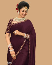 Load image into Gallery viewer, Mulberry Silk Coding Sequence Work Saree with Blouse Piece.
Fabric: Silk Blend

Color : Green

Type: Saree with Blouse piece

Saree Length: 5.5 (in metres)

Blouse Length: 0.8 (in metres)


Enhance your wardrobe with the luxurious Mulberry Silk Coding Sequence Work Saree. Perfect for formal occasions, this saree is made with high-quality silk and features intricate coding sequence work. Comes with a matching blouse piece for a complete and elegant look.