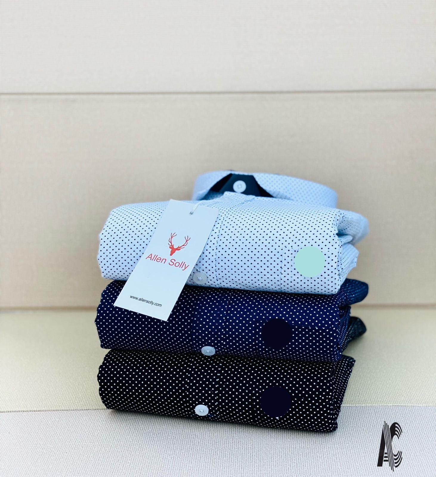 Premium Quality  Full-Sleeve Partywear Dot Shirt