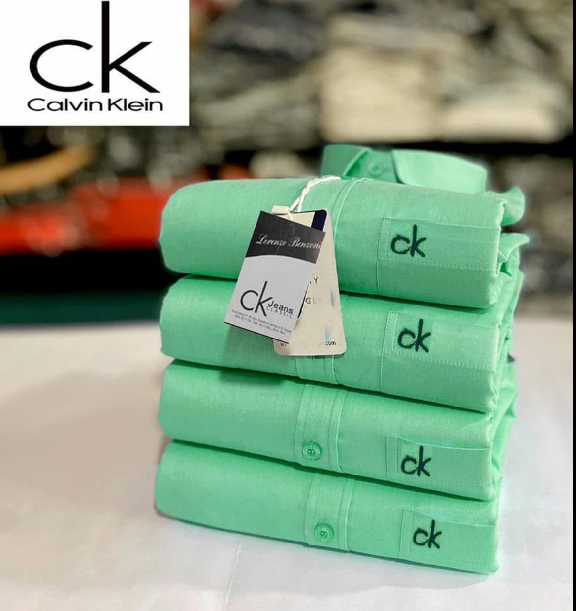 Regular Fit Full Sleeves Plain Shirt with Embroidered Logo CK – Premium Cotton Shirt - 1 Pc & Combo-4