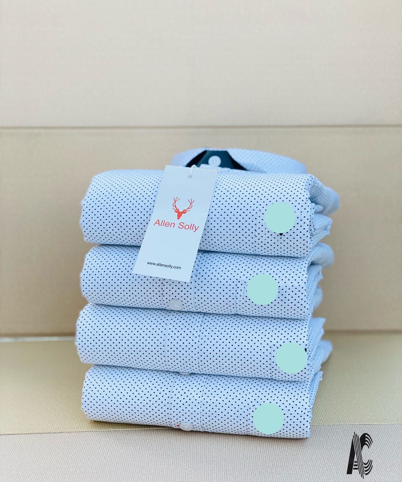 Premium Quality  Full-Sleeve Partywear Dot Shirt