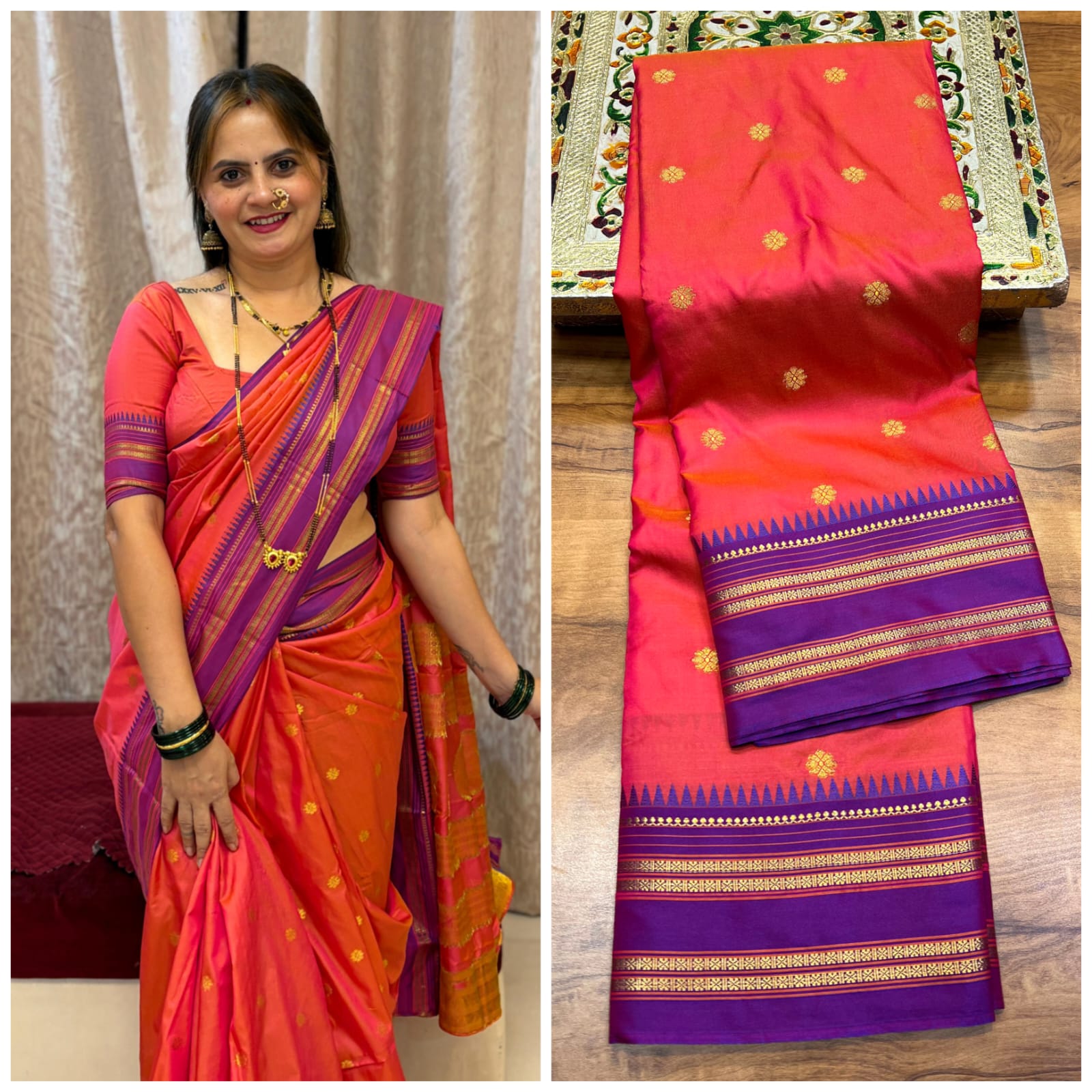 A perfect blend of tradition, comfort, and rich craftsmanship—ideal for women who love authentic handloom beauty.