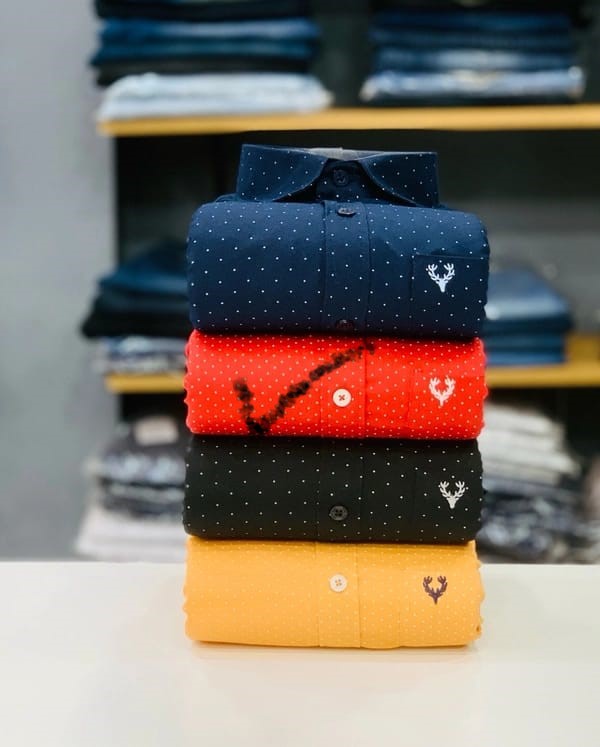 Premium Quality  Full-Sleeve Partywear Dot Shirt