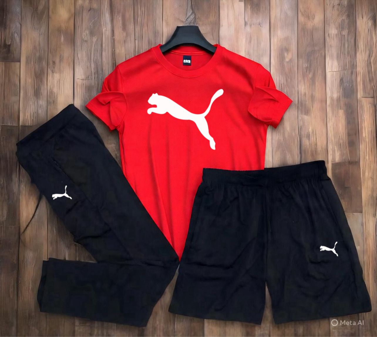 Upgrade your wardrobe with this stylish Puma 3-Pcs Set, featuring a premium Dryfit Lycra 190 GSM fabric designed for ultimate comfort, flexibility, and durability. This activewear combo includes a T-shirt, Lower, and Shorts, making it the perfect choice for gym workouts, sports, running, training, or casual wear.