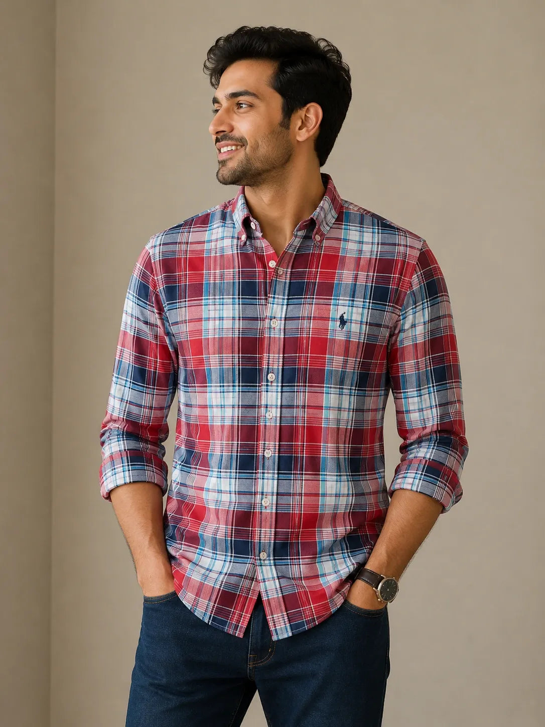 Perfect blend of comfort and sharp style. Ideal for office wear, casual outings, and daily premium use. Trendy Hard Collar Check Shirts – Premium quality cotton shirts with vibrant checks for a classy modern look.