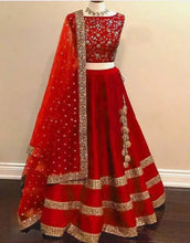 Load image into Gallery viewer, Elegant Patiyala Semi Stitched lehenga choli timeless beauty.