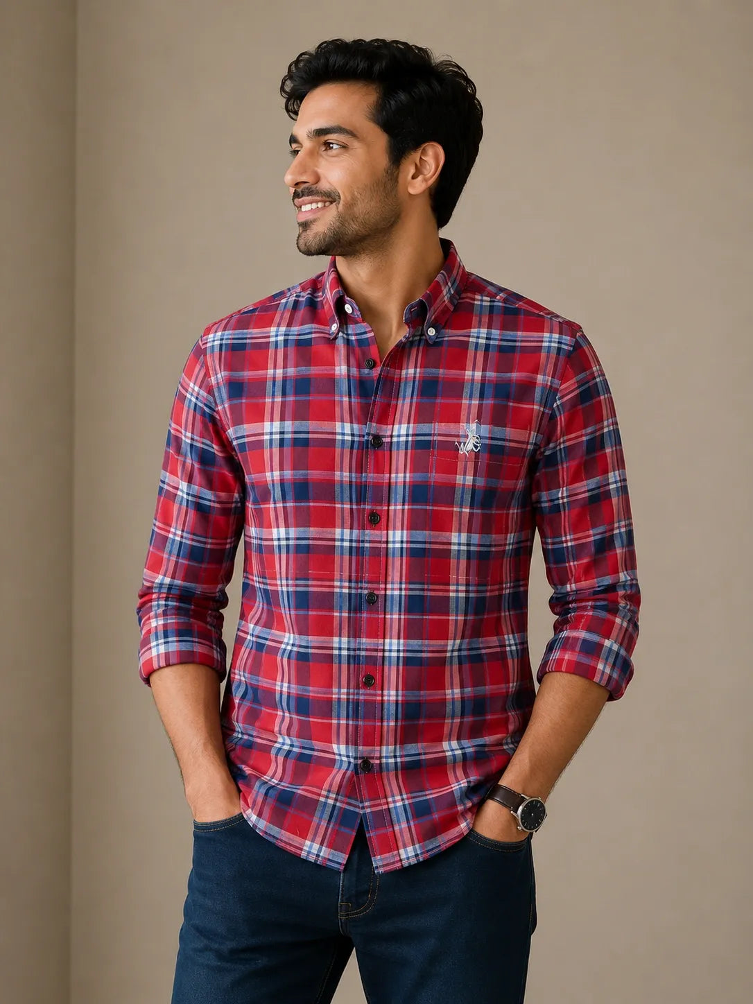 Perfect blend of comfort and sharp style. Ideal for office wear, casual outings, and daily premium use. Trendy Hard Collar Check Shirts – Premium quality cotton shirts with vibrant checks for a classy modern look.