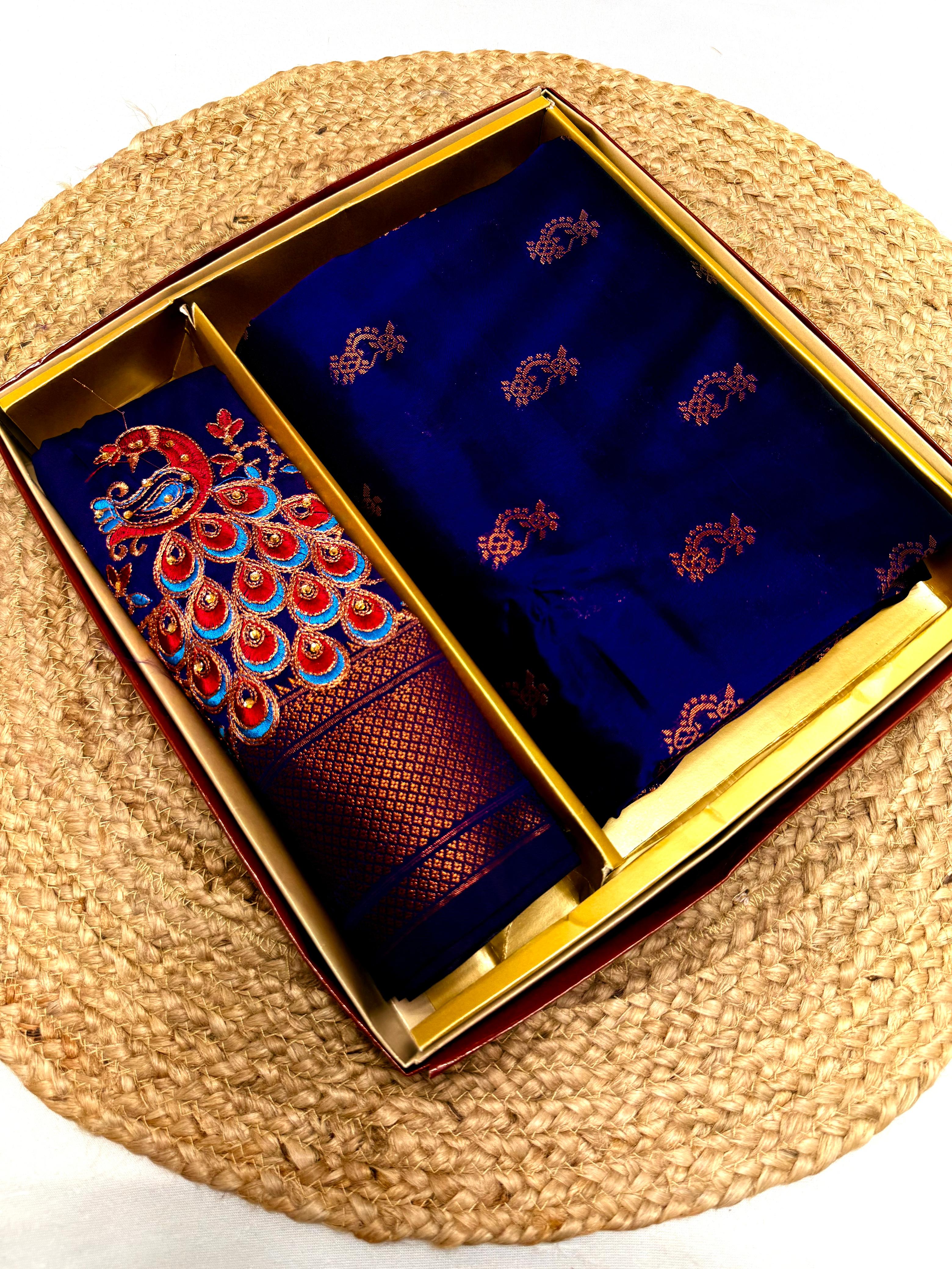 Most Trending-Demanding Color Nathani Kalanjali Paithani Silk Saree All Over Buttis ,Hand Work Embroidery Blouse &amp; Maharani Pallu